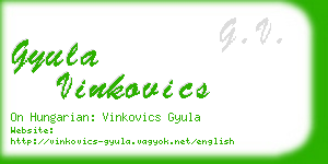 gyula vinkovics business card